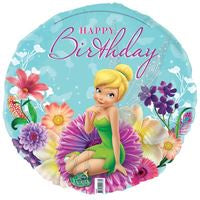 Round Tinkerbell Fairies 45.7cm (18”) Foil Balloon
